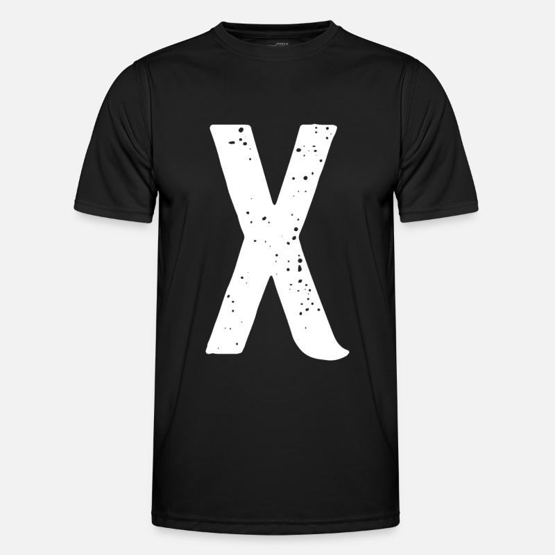 X-Buchstabe - Männer Funktions-T-Shirt - Schwarz