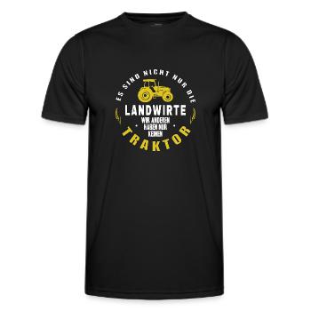 Es Sind Nicht Nur Die Landwirte Unterstützen Demo - Männer Funktions-T-Shirt - Schwarz - Vorne - AI Model Male 178 dark (178cm)