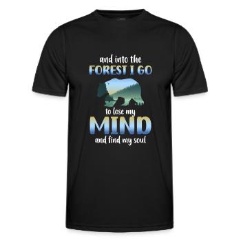 Nature Recreation Hirsch - Men's Functional T-Shirt - black - Front - AI Model Male 178 dark (178cm)