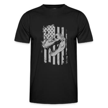 Dinosaurier Triceratops Fleischfresser Fossil - Männer Funktions-T-Shirt - Schwarz - Vorne - AI Model Male 178 dark (178cm)