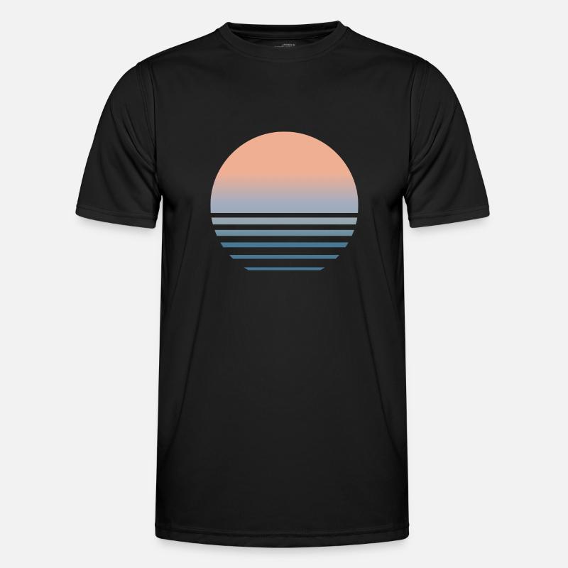 SONNE - Männer Funktions-T-Shirt - Schwarz