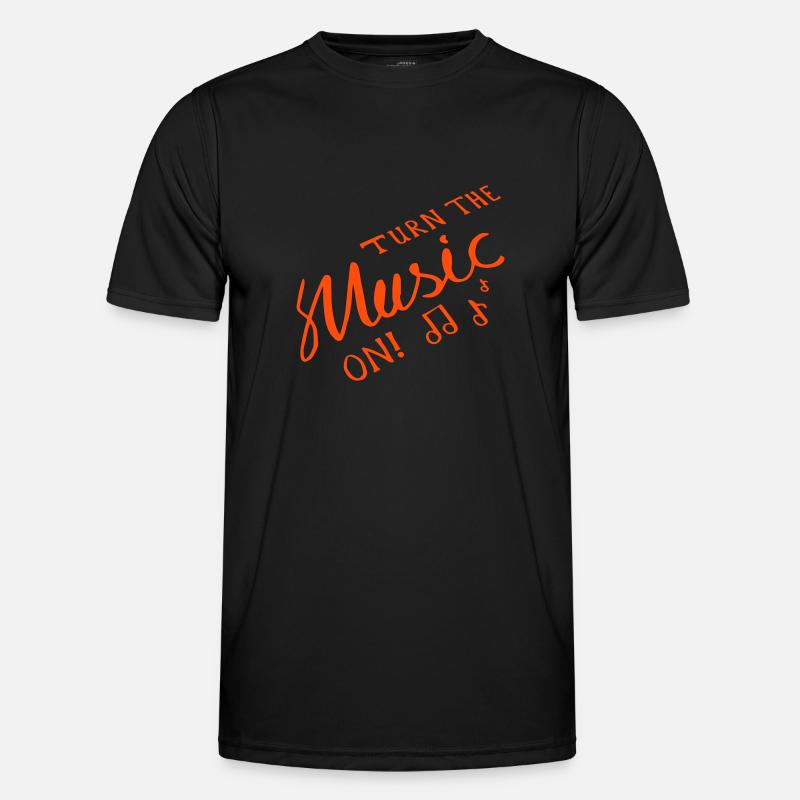 Turn the Music On! - Men's Functional T-Shirt - black