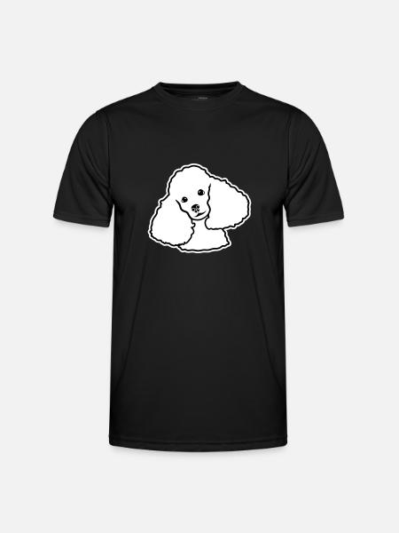 Pudel - Männer Funktions-T-Shirt - Schwarz