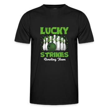 Lucky Strikes Bowling Team - Männer Funktions-T-Shirt - Schwarz - Vorne - AI Model Male 178 dark (178cm)