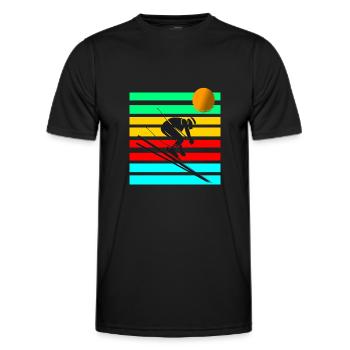 skiing Ski resort ski jumping Skiers Gift - Men's Functional T-Shirt - black - Front - AI Model Male 178 dark (178cm)