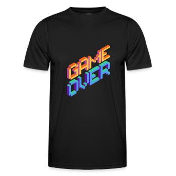 Gamer Game Over Pc Game Cadeau de jeu informatique - T-shirt sport Homme - noir - Devant - AI Model Male 178 dark (178cm)