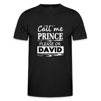 Ich heiße David ich bin David Prinz David Geschenk - Männer Funktions-T-Shirt - Schwarz - Vorne - AI Model Male 178 dark (178cm)