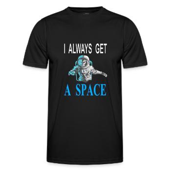 Astronaut spaceman Rakete Kosmonaut Geschenkidee - Männer Funktions-T-Shirt - Schwarz - Vorne - AI Model Male 178 dark (178cm)