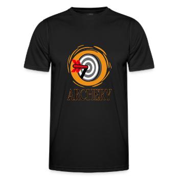 Bogenschießen Schießsport Armbrust Geschenkidee - Männer Funktions-T-Shirt - Schwarz - Vorne - AI Model Male 178 dark (178cm)
