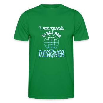Logiciel de conception Web Internet Idée cadeau - T-shirt sport Homme - vert - Devant - AI Model Male 178 dark (178cm)