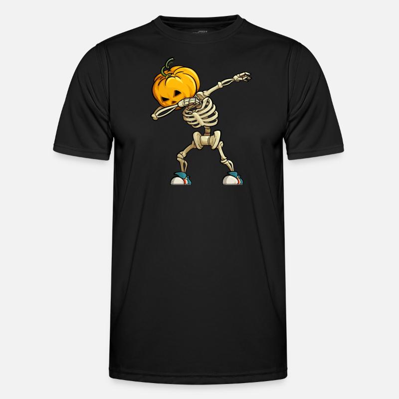 Pumpkin Skeleton Dancer - Men's Functional T-Shirt - black