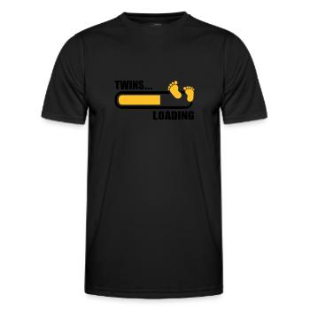 Twins - Men's Functional T-Shirt - black - Front - AI Model Male 178 dark (178cm)