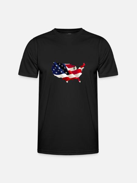 United States - Men's Functional T-Shirt - black