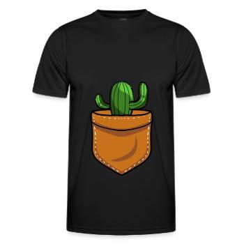 Kaktus Strauch Kakteen Stachelig Garten Gärtner - Männer Funktions-T-Shirt - Schwarz - Vorne - AI Model Male 178 dark (178cm)