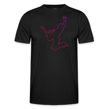 akustische gitarre Guitar Gitarre Egitarre - Männer Funktions-T-Shirt - Schwarz - Vorne - AI Model Male 178 dark (178cm)