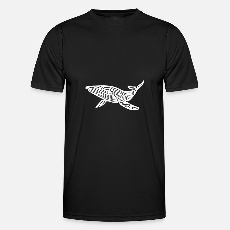 Vector Whale Silhouette - Men's Functional T-Shirt - black