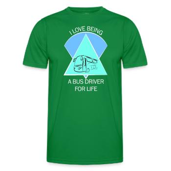 Bus Busfahrer Schulbus Autobus Busfahrerin - Männer Funktions-T-Shirt - Kelly Green - Vorne - AI Model Male 178 dark (178cm)