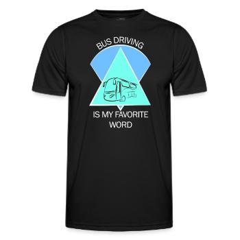 Bus Bus Driver School Bus Bus Bus Driver - Men's Functional T-Shirt - black - Front - AI Model Male 178 dark (178cm)