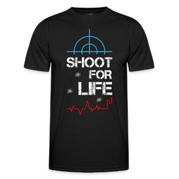 Shoot For Life Sniper - Men's Functional T-Shirt - black - Front - AI Model Male 178 dark (178cm)