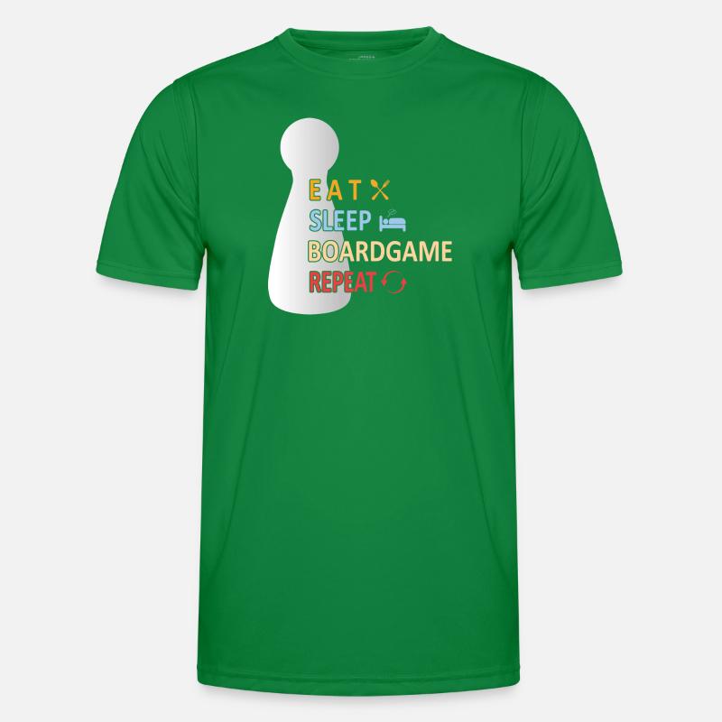 Eat sleep boardgame repeat Men's Functional T-Shirt