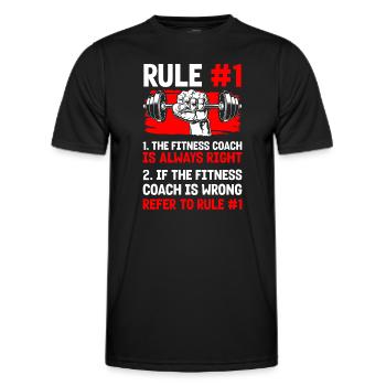 Fitness Muskelaufbau Bodybuilder - Männer Funktions-T-Shirt - Schwarz - Vorne - AI Model Male 178 dark (178cm)