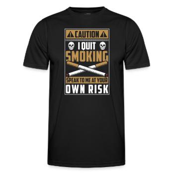 Do not smoke nicotine tobacco - Men's Functional T-Shirt - black - Front - AI Model Male 178 dark (178cm)