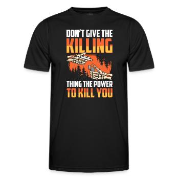 Non-smoking discipline Do not smoke addiction - Men's Functional T-Shirt - black - Front - AI Model Male 178 dark (178cm)