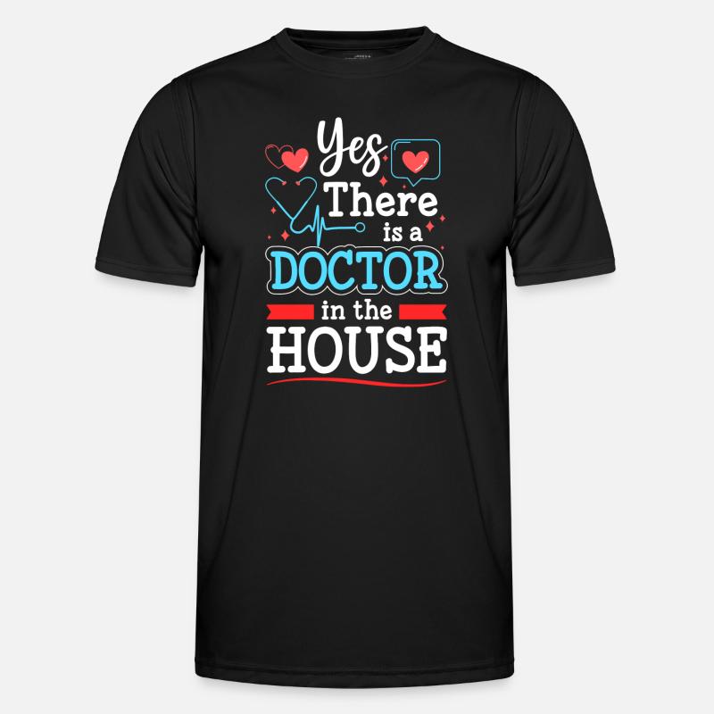 Doktor Student Schmerz - Männer Funktions-T-Shirt - Schwarz