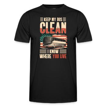 Fahrer Beruf Arbeit Kraftfahrer - Männer Funktions-T-Shirt - Schwarz - Vorne - AI Model Male 178 dark (178cm)