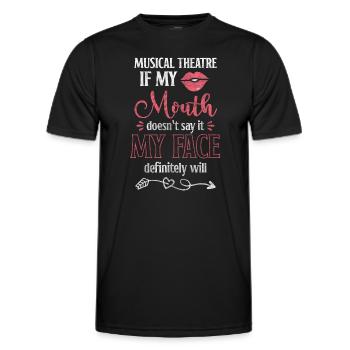Theatre Actress Makeup Scenery - Men's Functional T-Shirt - black - Front - AI Model Male 178 dark (178cm)