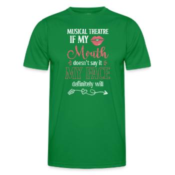 Actrice de théâtre Maquillage Décors - T-shirt sport Homme - vert - Devant - AI Model Male 178 dark (178cm)