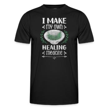 Heiltrank Pflanzen Krankheiten - Männer Funktions-T-Shirt - Schwarz - Vorne - AI Model Male 178 dark (178cm)