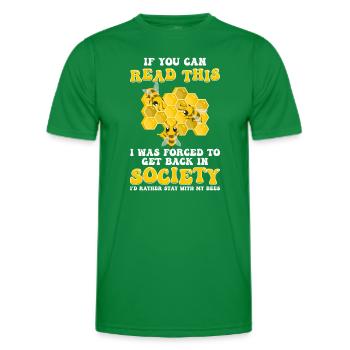 Bourdon abeille apiculteur - T-shirt sport Homme - vert - Devant - AI Model Male 178 dark (178cm)