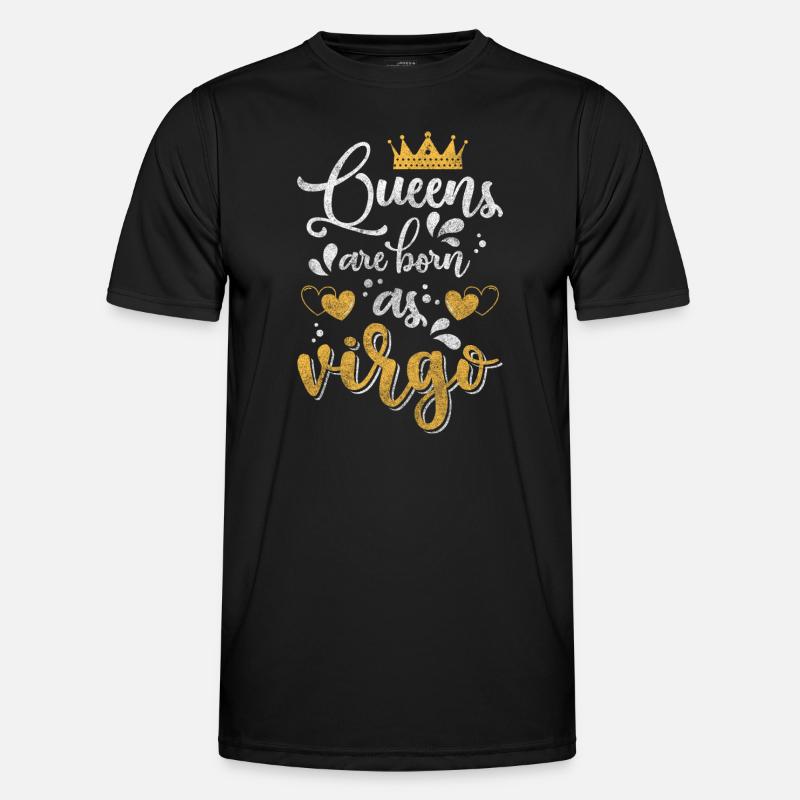 Virgo August Element Sign - Men's Functional T-Shirt - black