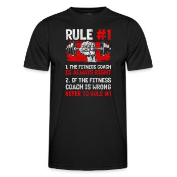 Trainer Gym Pompes Développé couché - T-shirt sport Homme - noir - Devant - AI Model Male 178 dark (178cm)