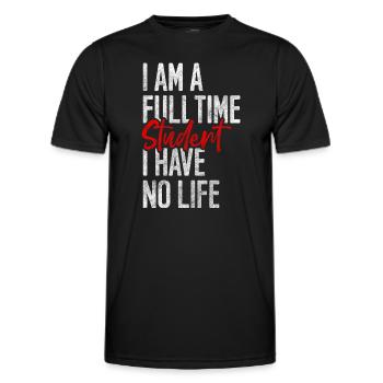 Student Lifestyle Geld Pleite - Männer Funktions-T-Shirt - Schwarz - Vorne - AI Model Male 178 dark (178cm)