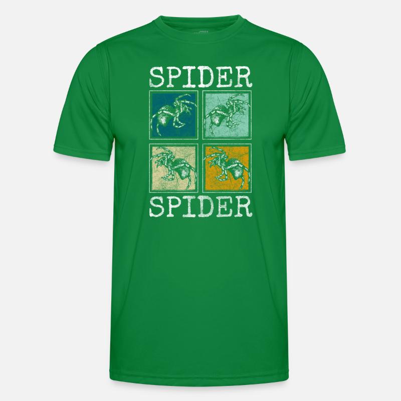 Spider Web Arachnid Hunter Phobia Men's Functional T-Shirt