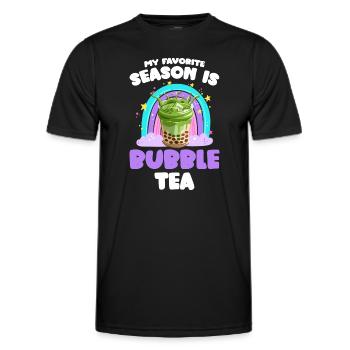 Boba Pearl Milk Iced Tea - Men's Functional T-Shirt - black - Front - AI Model Male 178 dark (178cm)