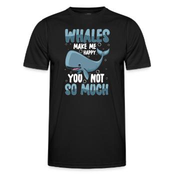 Wale Fisch Meeresbewohner - Männer Funktions-T-Shirt - Schwarz - Vorne - AI Model Male 178 dark (178cm)