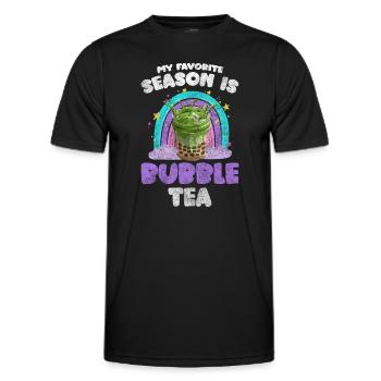 Bubble Tea Süß Sirup To-Go Getränk - Männer Funktions-T-Shirt - Schwarz - Vorne - AI Model Male 178 dark (178cm)