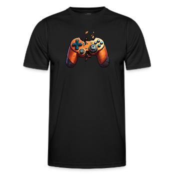 Kaputtes Gamepad, Wut, Gamer-Wut - Männer Funktions-T-Shirt - Schwarz - Vorne - AI Model Male 178 dark (178cm)
