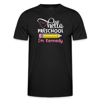 Hello Preschool - Men's Functional T-Shirt - black - Front - AI Model Male 178 dark (178cm)