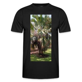 Kanarische schöne Palme - Männer Funktions-T-Shirt - Schwarz - Vorne - AI Model Male 178 dark (178cm)