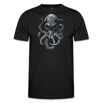 Kraken d’horreur sinistre - T-shirt sport Homme - noir - Devant - AI Model Male 178 dark (178cm)