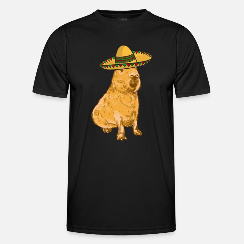 Mexican Capybara - Men's Functional T-Shirt - black