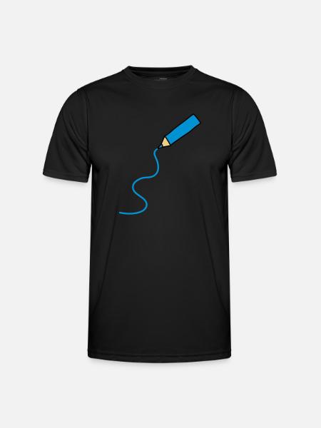 easy_drawing_3c - Men's Functional T-Shirt - black