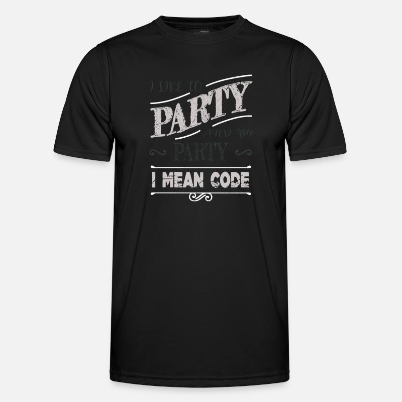 computer programming quote statement - Männer Funktions-T-Shirt - Schwarz
