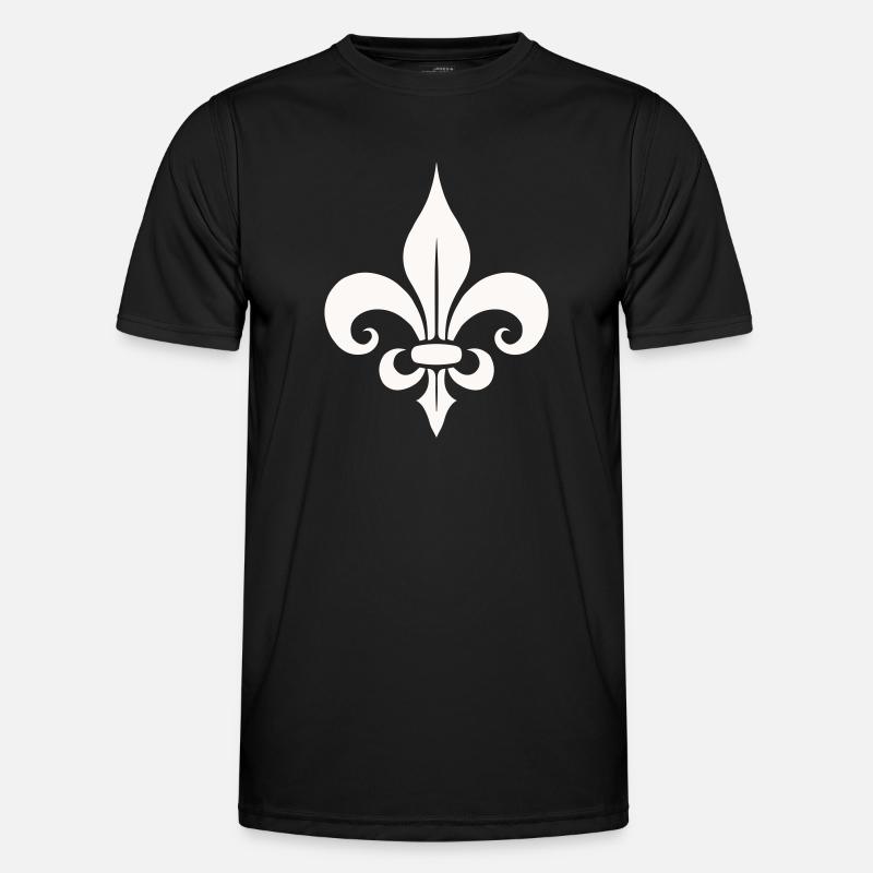 Symbolisches Fleur de Lis-Design - Männer Funktions-T-Shirt - Schwarz