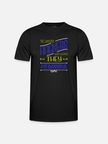 jokes encrypt statement bday glitch - Men's Functional T-Shirt - black