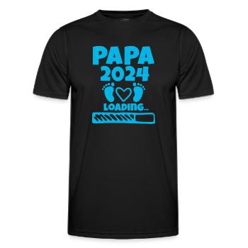 Papa 2024 - Männer Funktions-T-Shirt - Schwarz - Vorne - AI Model Male 178 dark (178cm)